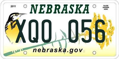 NE license plate XQO056