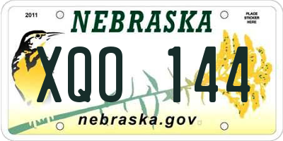 NE license plate XQO144