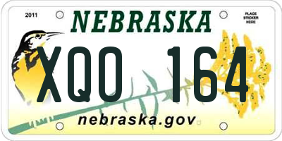 NE license plate XQO164