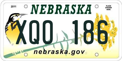 NE license plate XQO186