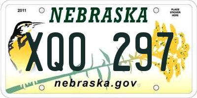 NE license plate XQO297