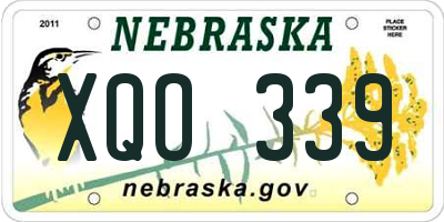NE license plate XQO339