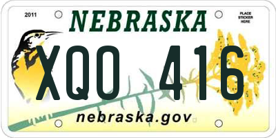 NE license plate XQO416