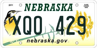 NE license plate XQO429