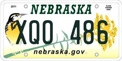 NE license plate XQO486