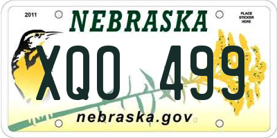 NE license plate XQO499