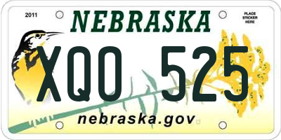 NE license plate XQO525