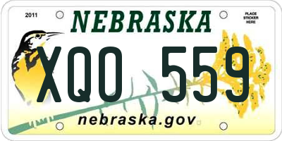 NE license plate XQO559