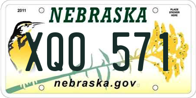 NE license plate XQO571