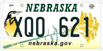 NE license plate XQO621