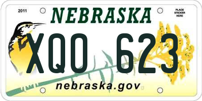 NE license plate XQO623