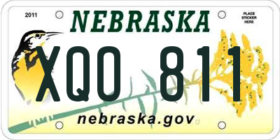 NE license plate XQO811
