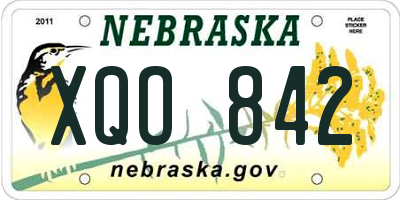 NE license plate XQO842
