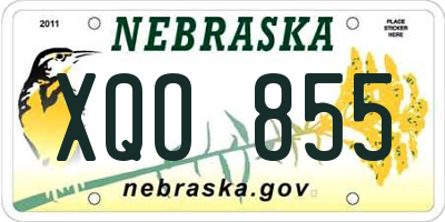 NE license plate XQO855