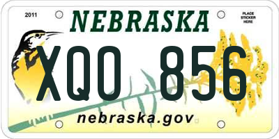NE license plate XQO856