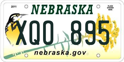 NE license plate XQO895