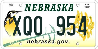 NE license plate XQO954