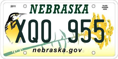 NE license plate XQO955