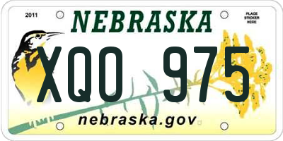 NE license plate XQO975