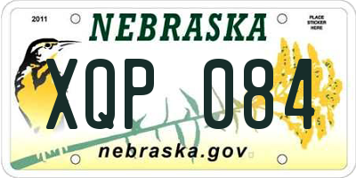 NE license plate XQP084