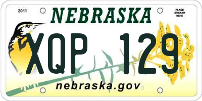 NE license plate XQP129