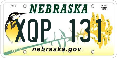 NE license plate XQP131