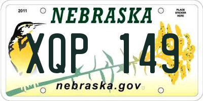NE license plate XQP149