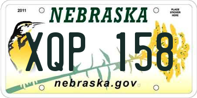 NE license plate XQP158