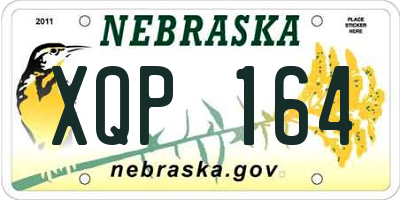 NE license plate XQP164
