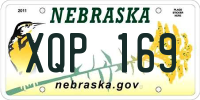 NE license plate XQP169