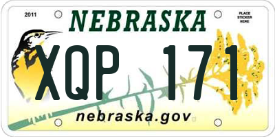 NE license plate XQP171