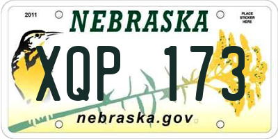 NE license plate XQP173