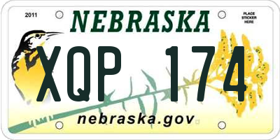 NE license plate XQP174