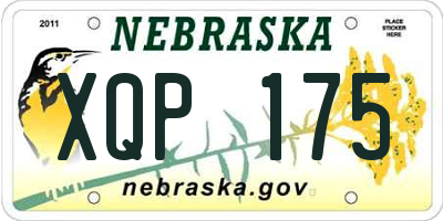 NE license plate XQP175