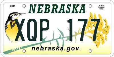 NE license plate XQP177