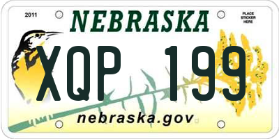 NE license plate XQP199