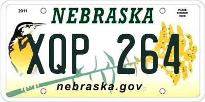 NE license plate XQP264
