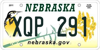 NE license plate XQP291