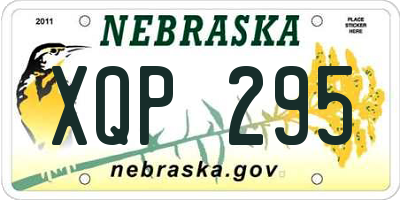 NE license plate XQP295
