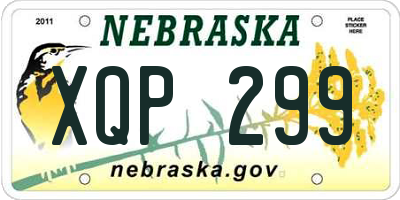 NE license plate XQP299