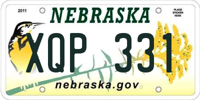 NE license plate XQP331
