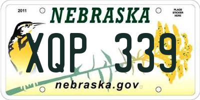 NE license plate XQP339