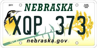 NE license plate XQP373