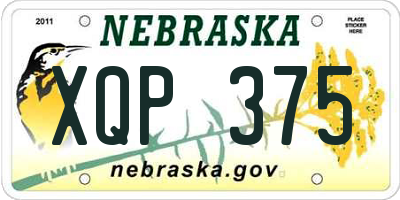 NE license plate XQP375