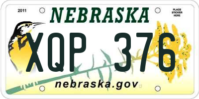 NE license plate XQP376