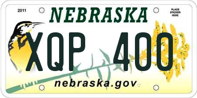 NE license plate XQP400