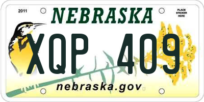 NE license plate XQP409