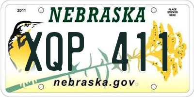 NE license plate XQP411