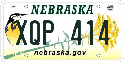 NE license plate XQP414