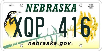 NE license plate XQP416